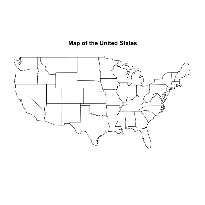 vector map of the US