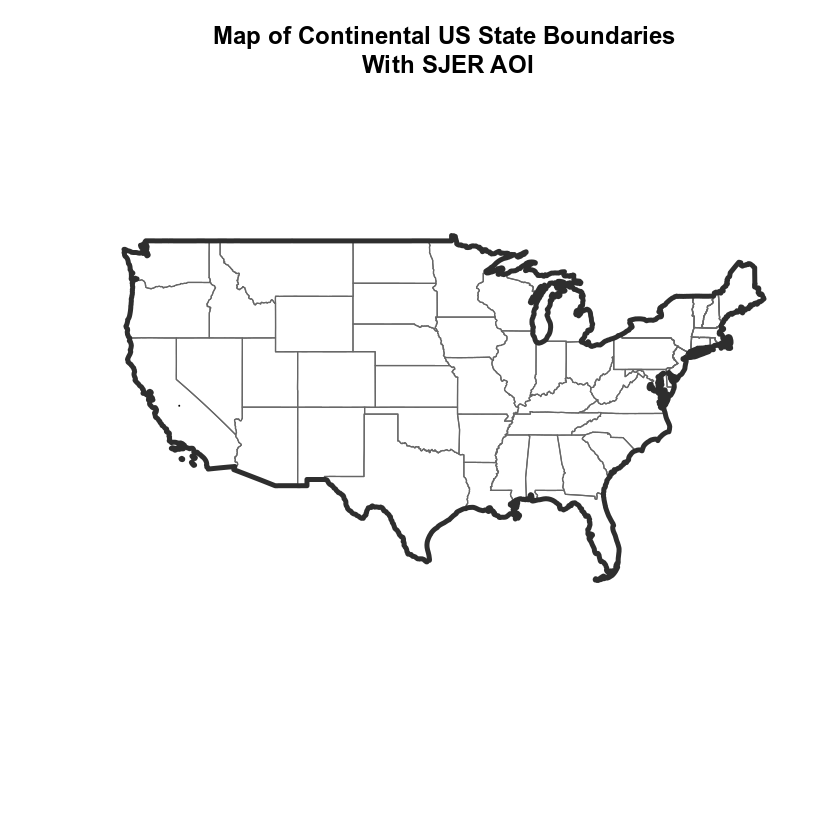 US Map with SJER AOI Location