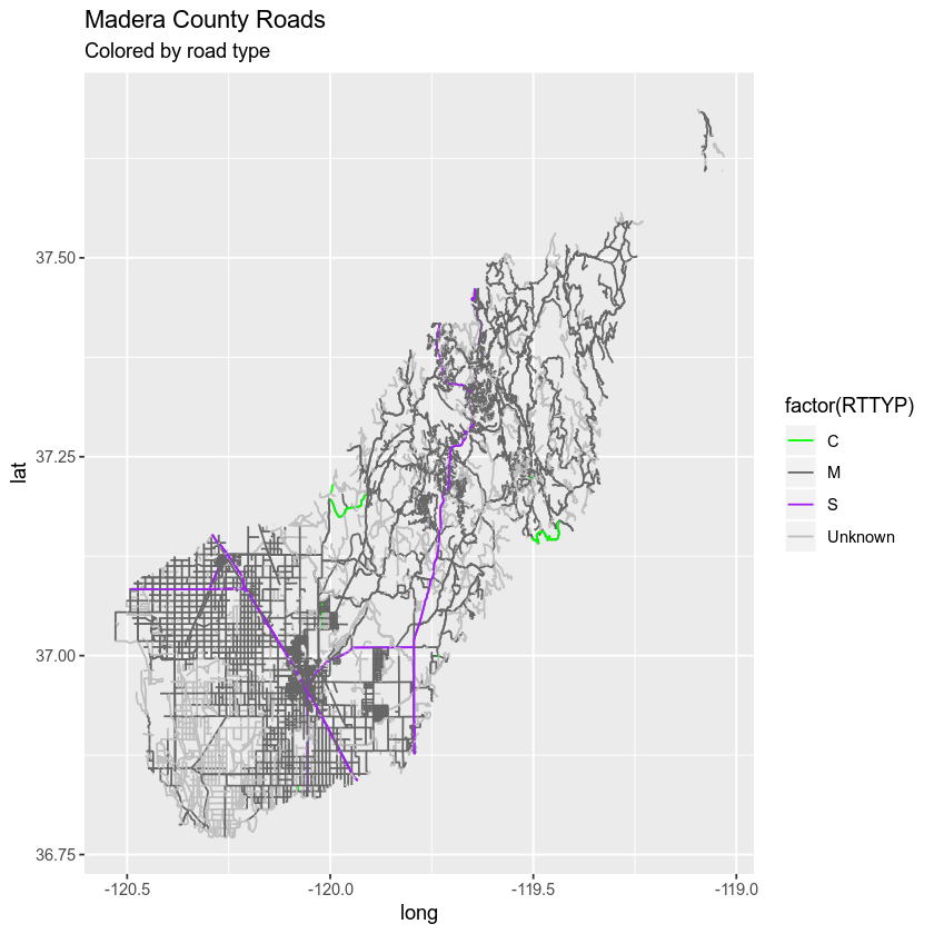 Adjust colors on map by creating a palette.