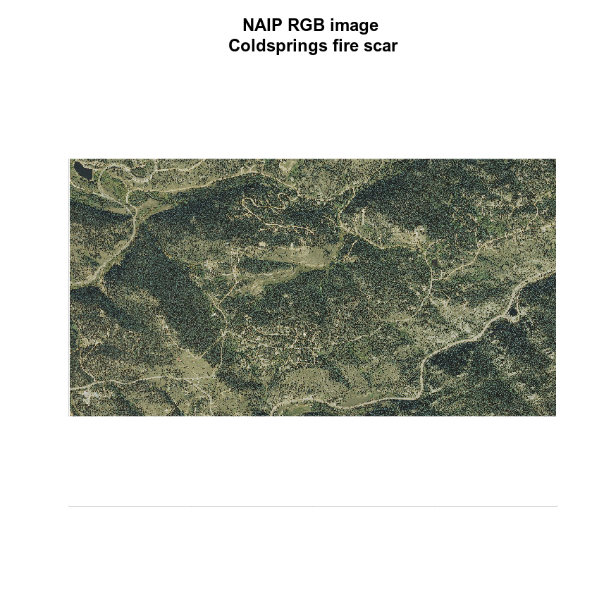 RGB image of NAIP imagery with title.