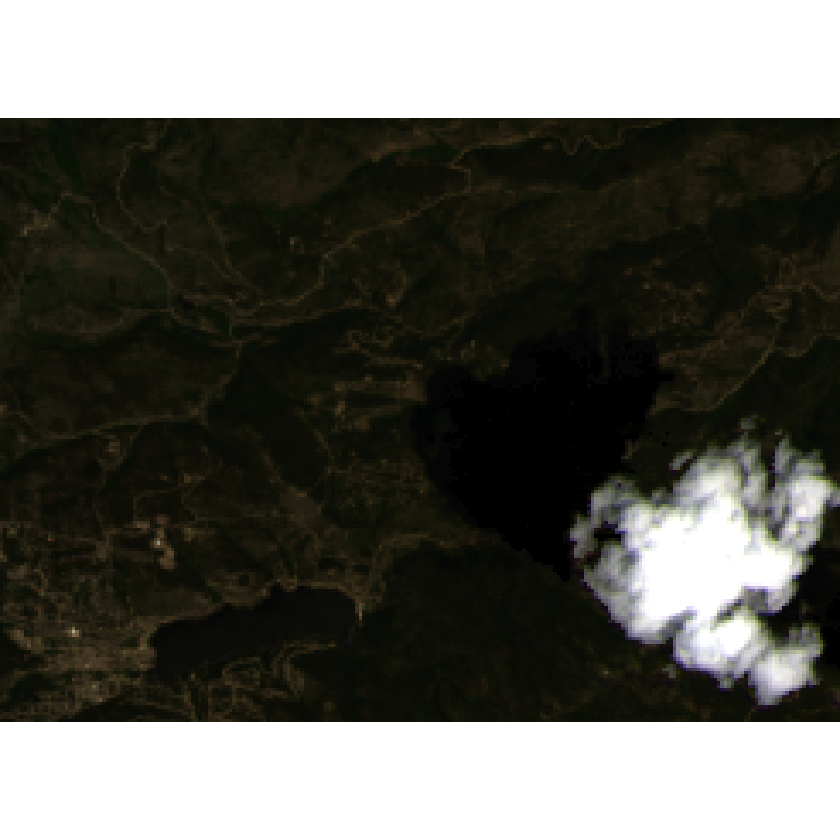 Pre-fire imagery with clouds