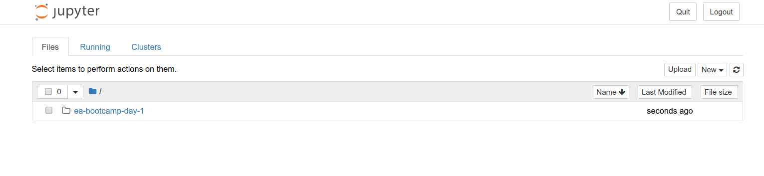 This is what Jupyter Notebook dashboard will look like when you launch it