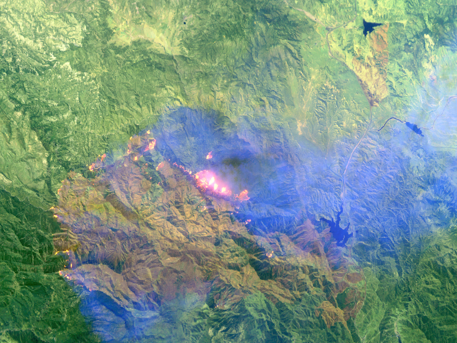 Remote sensing image of the Los Angeles Day Fire from NASA’s MASTER sensor.