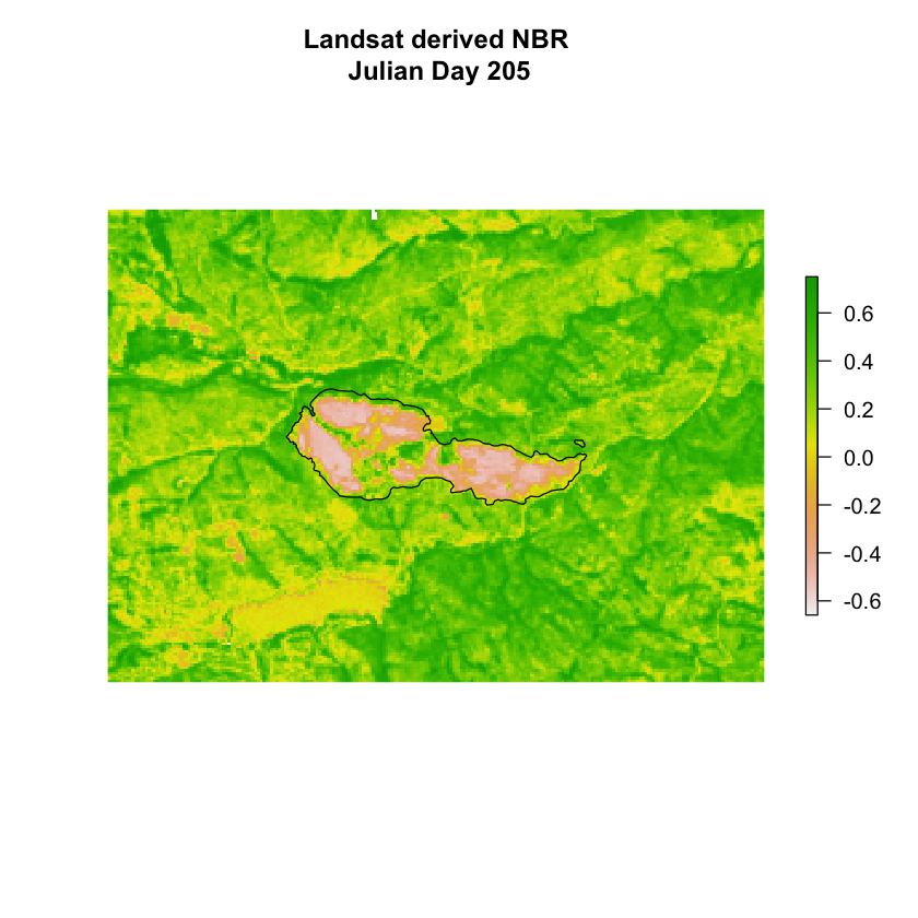 Image of the NBR of the Cold Springs fire site after the wildfire.