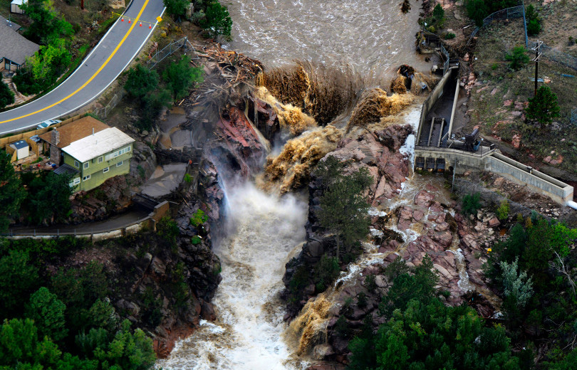 Big Thompson River during the Colorado floods