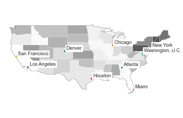 Once you have clipped the points layer to your USA extent, you have fewer points to work with. This will make processing your data more efficient.