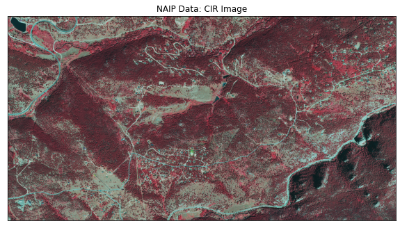 Near infrared light reflects strongly off of vegetation. When you plot a near infrared band from remote sensing images on the red channel, vegetation is emphasized.