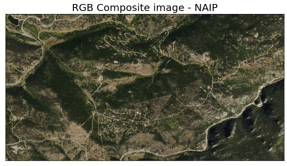 RGB plot NAIP data from 2015.