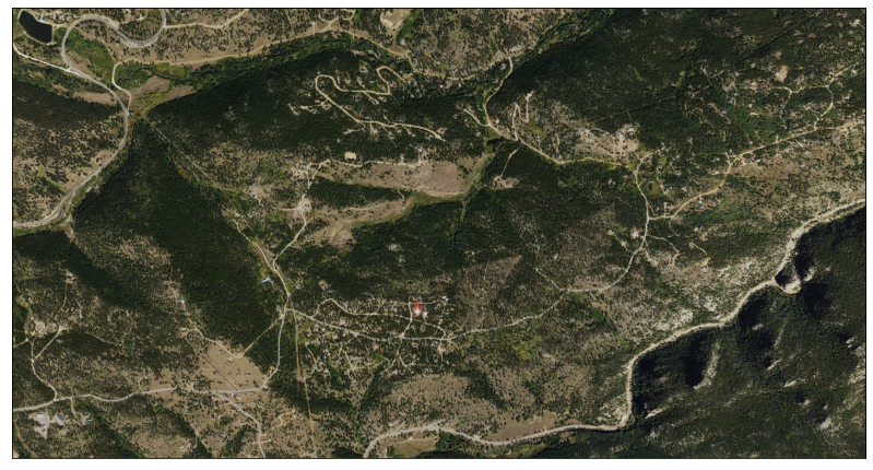 Map of the NAIP RGB imagery of the Cold Springs fire area without the fire overlayed.