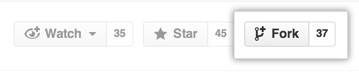 Click on the Fork button to fork any repo on github.com.