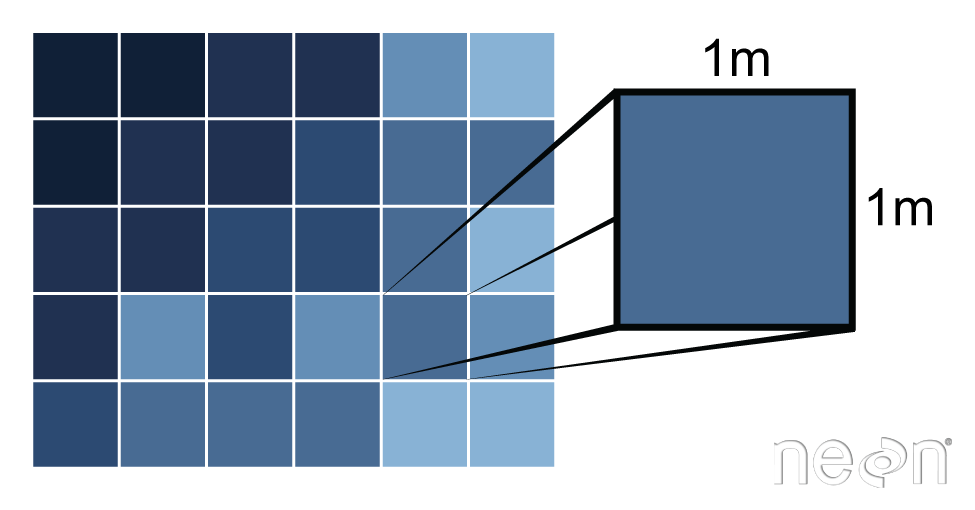 Detail of a 1 meter pixel.